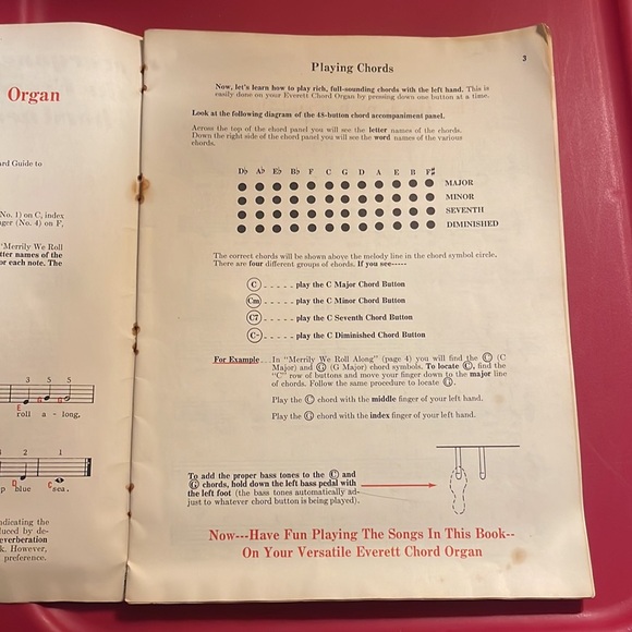 1963 Everyone can learn to play Everett organ w/chord accompaniment panel book - Picture 6 of 6